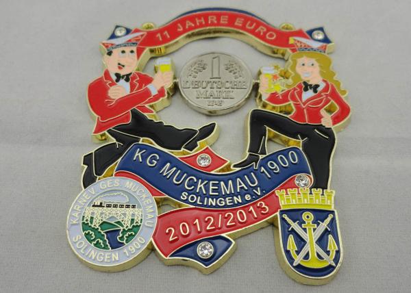 Buy cheap Pewter / Zinc Alloy Die Cast, Die Struck, Stamped Muckemau Carnival Medal with Ribbon from wholesalers