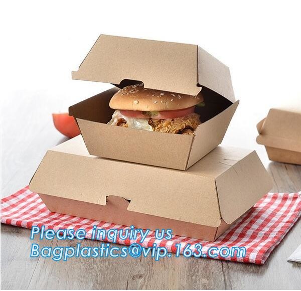 Cheap Cardboard foldable kraft paper lunch box with window,Lunch noodle fast food kraft paper box by customized logo pri