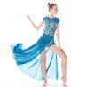 Buy cheap MiDee Best Sell Lyrical Dance Costumes Dresses Floral Sequins Leotard Cap Sleeves Leg Opening from wholesalers