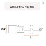 10' Replacement RV 7 Blade Trailer Wiring Harness TPE 125V