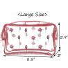 Buy cheap Zippered Rose Pattern Transparent PVC Toiletry Bag For Travel from wholesalers