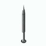 500~2500 Mm Length 76*1600/2000/2500 Ground Screw Piles PV Mounting Brackets