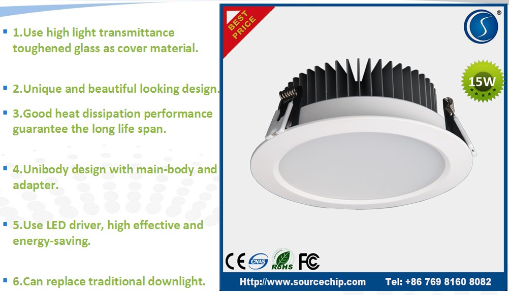 5 inch 15 watt led down light Wholesale