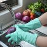 Buy cheap Thick Warm Long Rubber Dishwashing Gloves , Reusable Dishwashing Gloves from wholesalers