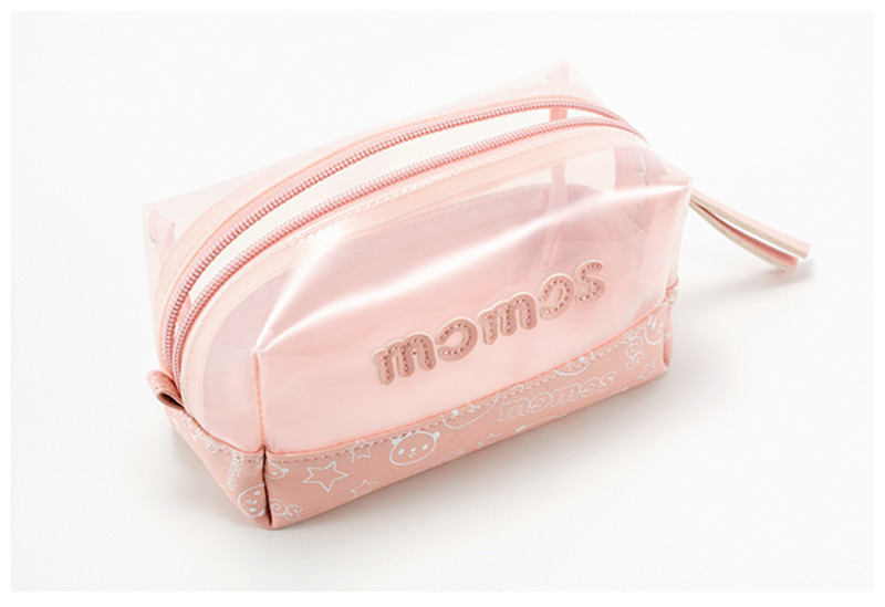 PU Leather Toiletry Travel Bags With Zipper Closure
