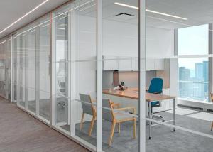 China Relocated Reusable Acoustic Glass Office Partitions Panel Hooked Partition System on sale