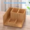 Buy cheap 20x18x10cm Bamboo Desk Organizer Carved Pen Holder for Office Supplies Classic Design from wholesalers