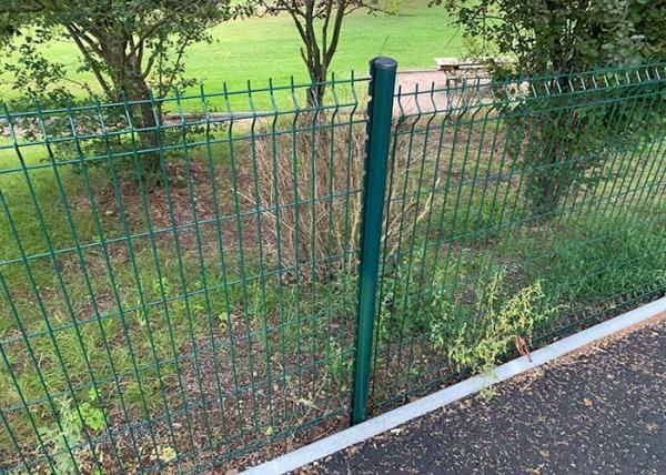 Buy cheap PVC Coated Peach Post V Mesh Security Fencing from wholesalers