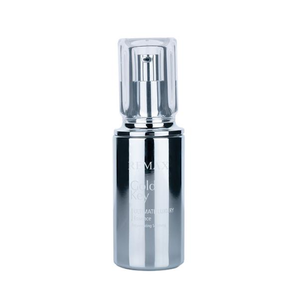 Buy cheap 50ml Silver Glass electroplating cylindrical Bottle With Transparent Lid For Cosmetic Glass Bottles from wholesalers