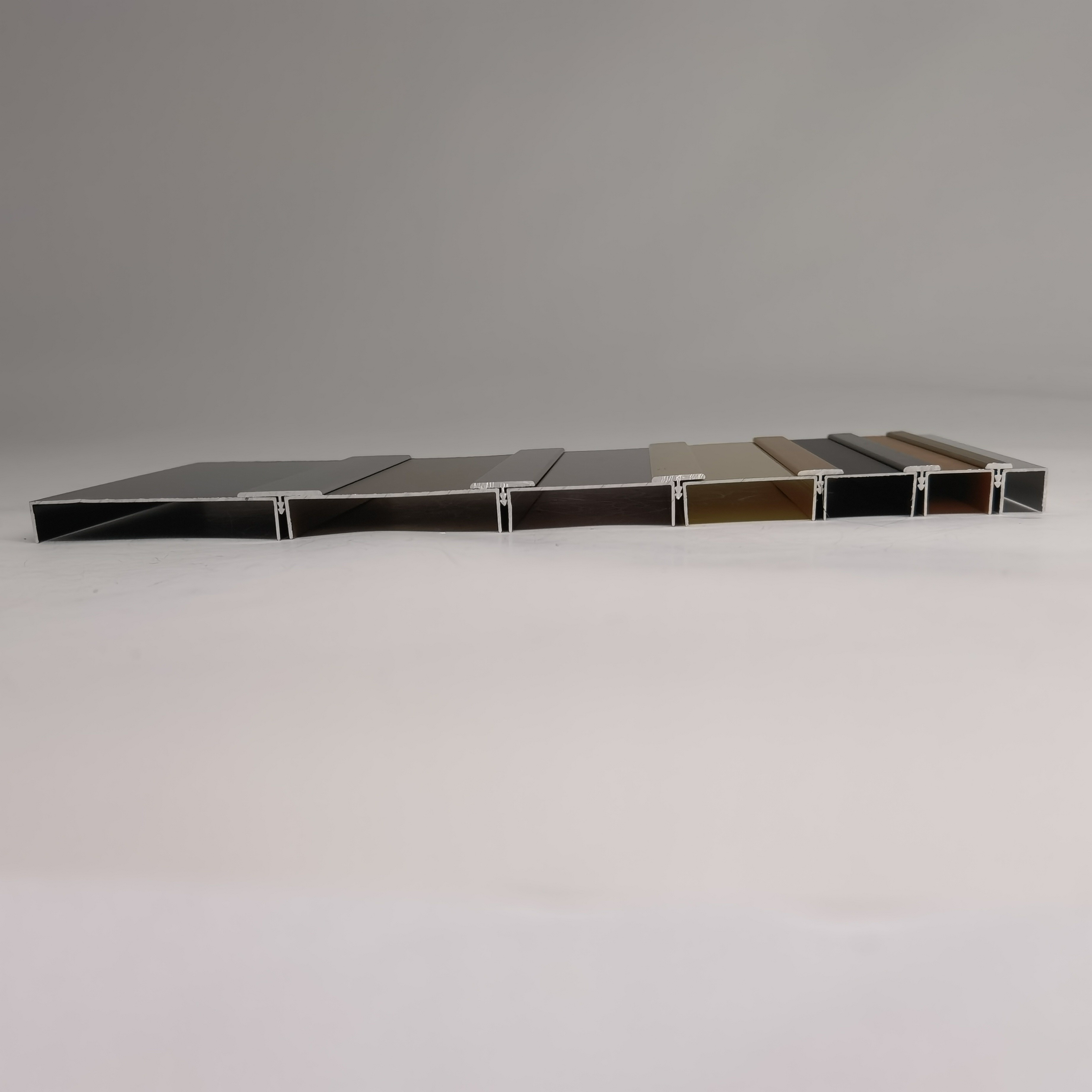 Rectangular Aluminium Decorative Profiles Wood Finish For Kitchen Cabinets
