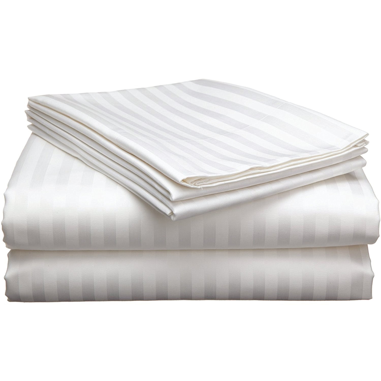 Thread Count 300tc 100%COTTON Stripe Satin Bedding Sheet Set for Luxury 5 Star Hotel