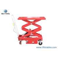 Buy cheap 500kg Low Profile Mobile Lift Table Double Scissor Light Duty Small Electric product