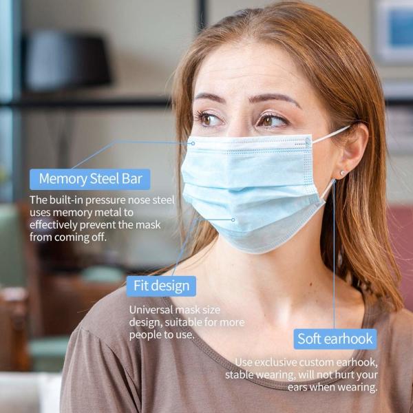 Buy cheap 3 Layer 95% BFE Disposable Surgical Face Mask from wholesalers