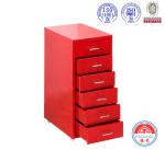 6 Drawer Steel Mobile W410mm D690mm Metal Filing Cabinet