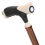 88cm Walking Aid Walker Flashlight Handle Four Feet Aluminum Frame Steel Stand