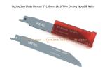 Recipe Saw Blade Bimetal 6" 150mm 14/18T for Cutting Wood & Nails,Reciprocating