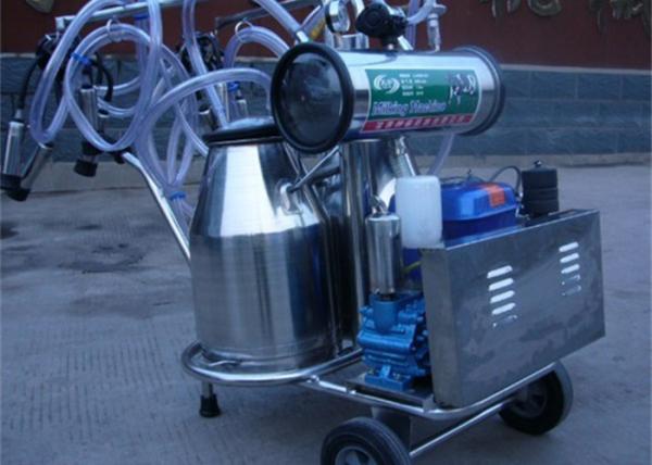 Buy cheap Diesel Engine Double Bucket Cow Milking Machine With Electric Motor / Pulsator from wholesalers