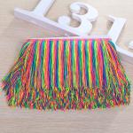 Colorful custom design OEM rayon fringes trimming for garment clothes decoration