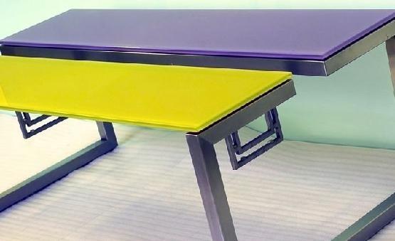 Buy cheap Color Painted Cover Glass Table Top , Rectagle Glass Table Top from wholesalers