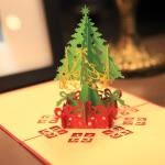 Wooden Product Holiday Merry Christmas 3D Pop up Greeting Cards Wooden Cards