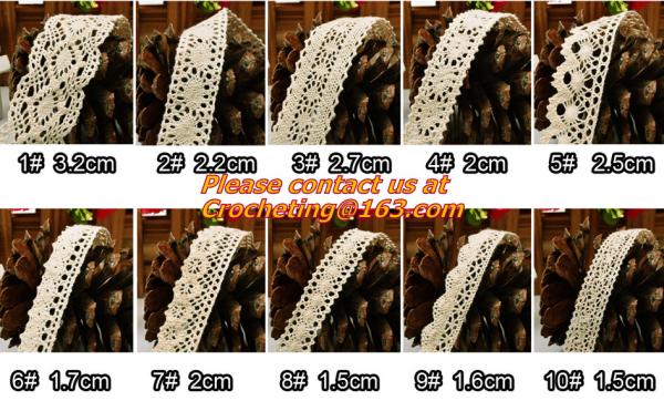 Buy cheap Cotton Crochet Lace Ribbon wholesale Lace Trim for cushion, sofa, curtain, DIY jewelry from wholesalers
