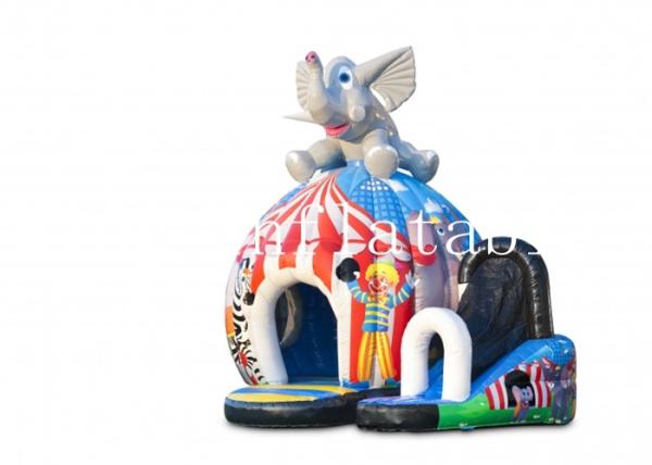 Buy cheap 0.55MM PVC Tarpaulin Circus Elephant Inflatable Jumping Castles from wholesalers