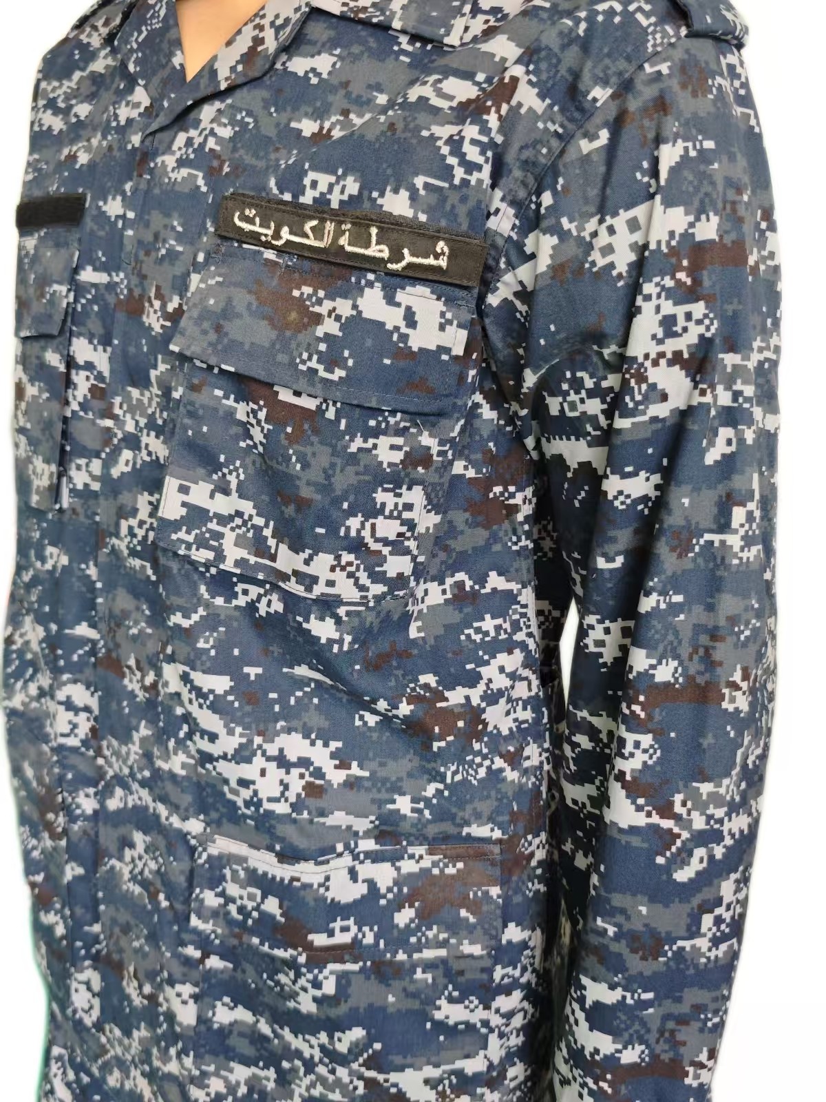 Deep Blue BDU Camouflage Military Uniform Set 65% Polyester 35% Cotton