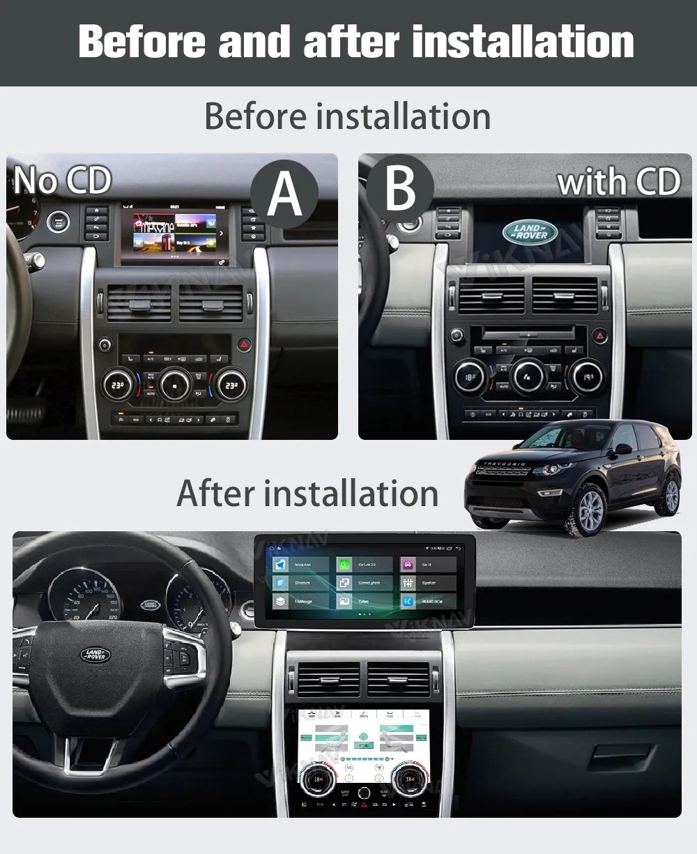 12.3inch Screen For 2015-2019Land Rover Discovery Sport Multimedia Player GPS Navigation Wireless Carplay 4G wifi