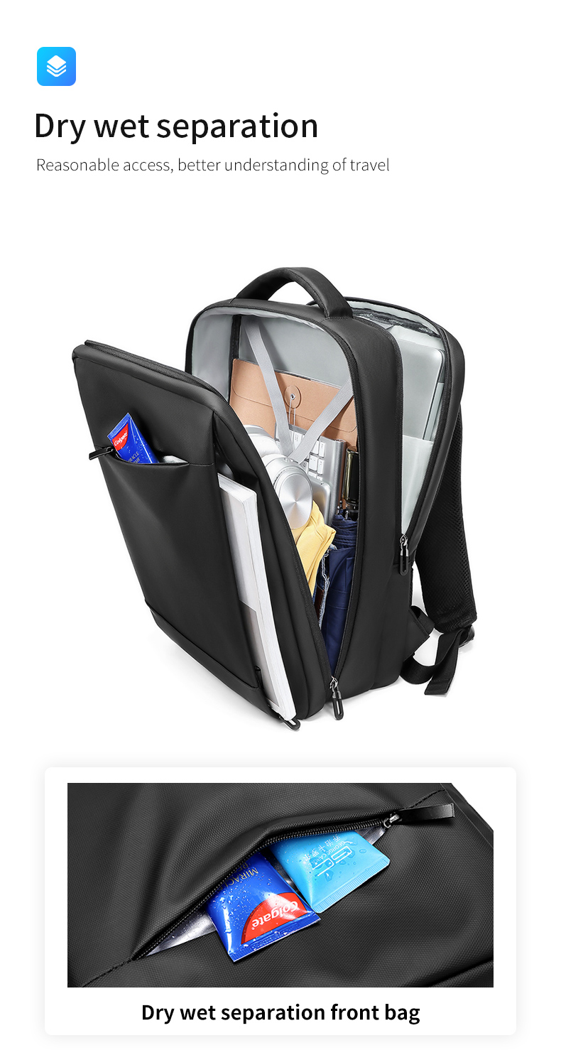 Factory hot sell custom black backpack men light Laptop Bags high quality school backpack fashion backpack bag
