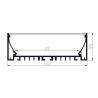 Buy cheap Large Strip Light Suspended LED Profile 102*35mm Waterproof Surface Mounted from wholesalers