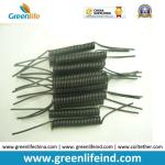 Stainless Wire-Reinforced Solid Black 18CM Long Coiled Strap Rope Cord Line