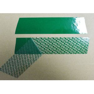 Digital Glossy Green Tamper Evident Packaging Tape With Serial Number