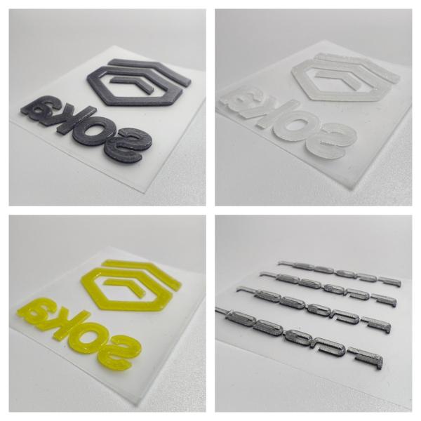 Personalized Waterproof 3D Silicone Heat Transfer Logo Flash Fashion Heat
