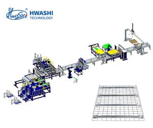 China Advanced Automatic Wire Shelf Welding Machine For Wire Mesh Deck Shelving Production Line on sale