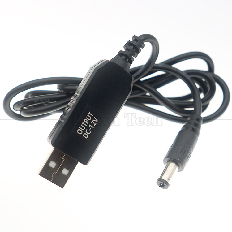 Booster Set Up Charger 5.5x2.1 mm DC 5v to 12v USB Converter Power Adapter Cable for LED Strip Wifi Router