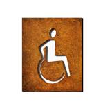 WC Symbols Corten Steel Wall Art Rusty Metal Toilet Wall Plate