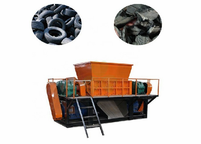 Electric Tyre Shredding Equipment , Rubber Crumb Machine 380V/50Hz/3 Phase