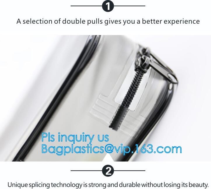 transparent pvc easy take away travel use toothbrush bag, printed zipper PVC Travel Bag For Toothbrush, travel pvc toile