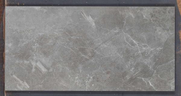 Super Glossy Polished Porcelain Tiles Grey Color 600*1200 Mm Size / Marble Look