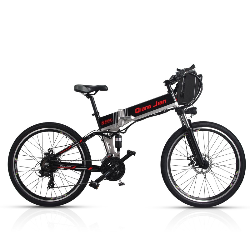 Full Suspension Mountain Style Electric Bike with Double Battery and 120KM Long Range