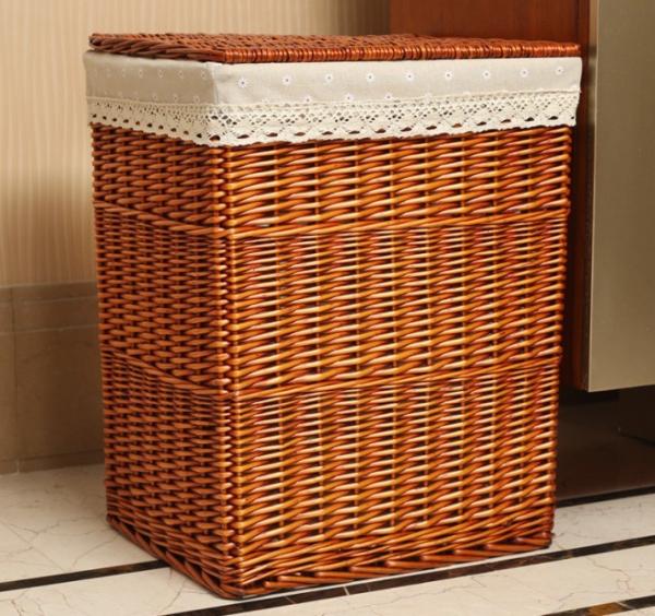 Rattan Wicker Willow Baby Toys Dirty Clothes Storage Laundry Basket ECO Friendly