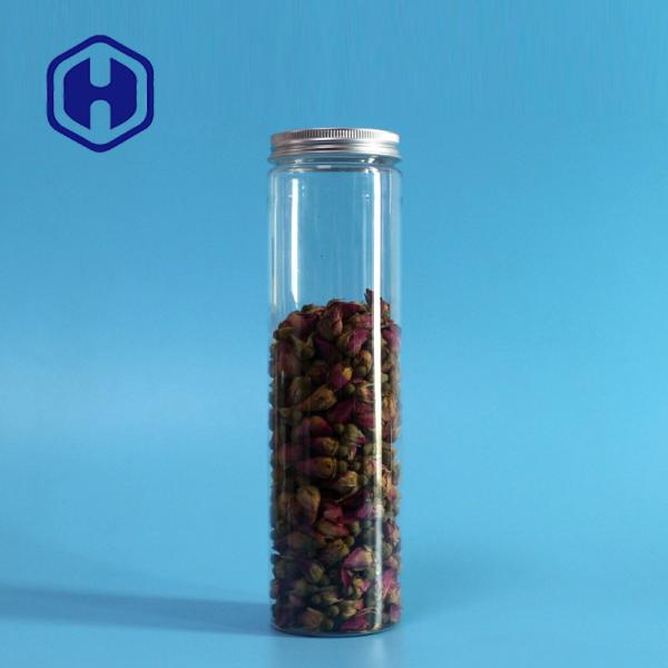 Buy cheap 420ml Round Leak Proof Plastic Jar Long Bars Biscuits Packaging With Aluminum Lid from wholesalers