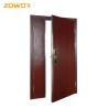 Buy cheap Single Leaf Red Powder Coated Steel Fire Exit Doors With Glass Flame Retardant from wholesalers