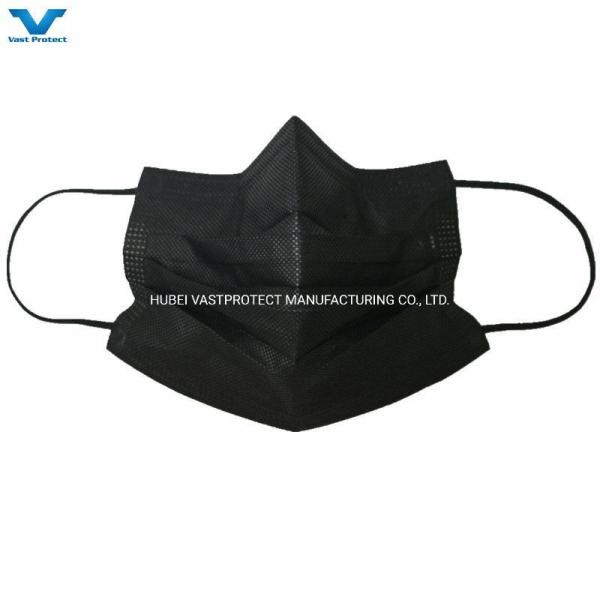 Buy cheap Flat Bfe 90 95 99 Protective Earloop PP 3ply Non-Woven Disposable Black White Face Mask from wholesalers