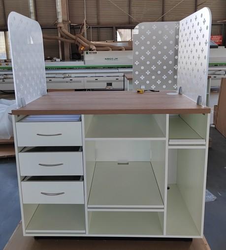 Buy cheap Modern Office Computer Desk With 3 Fabric Drawers Study Structure from wholesalers