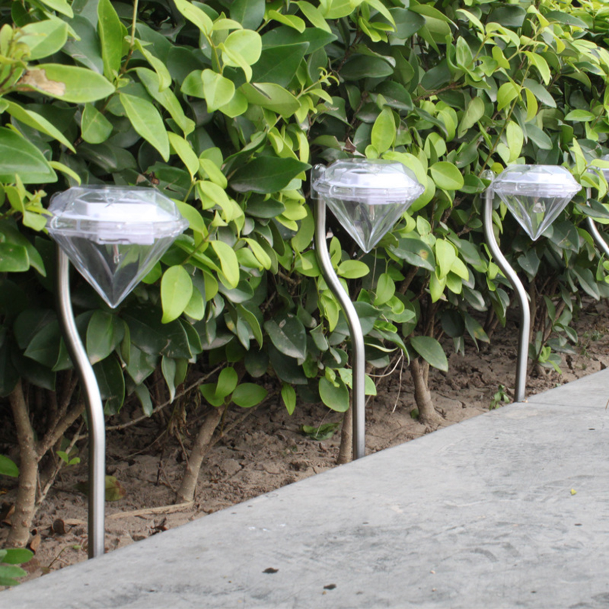 Creative Solar Light LED Garden Lights Colorful Outdoor LED Lamps Path Stake Decoration Diamonds Lawn Lamp Pathway Solar Lights