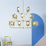 Nordic rose chandelier Metal G9 Led Living Room Plate Shiny Bedroom LEAF