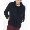 Buy cheap Shoulder Epaulettes Mens Flight Jacket Blank Double Collar Casual Peacoat from wholesalers