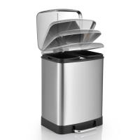 Buy cheap SS Rectangular 503mm Height Silver Rubbish Bin product