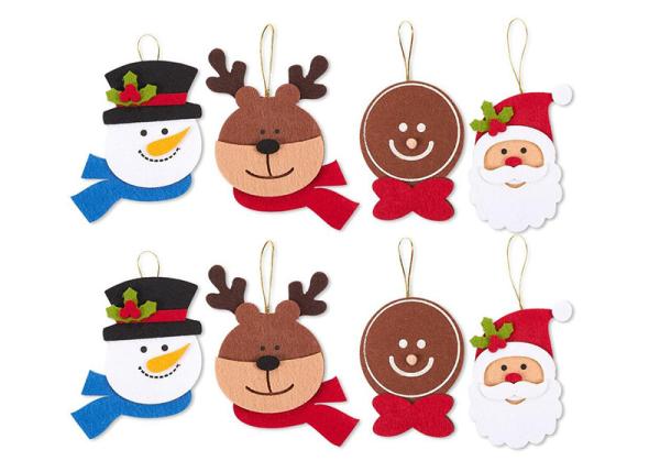 Buy cheap Hanging Decorative Kids 10CM Felt Christmas Ornaments from wholesalers